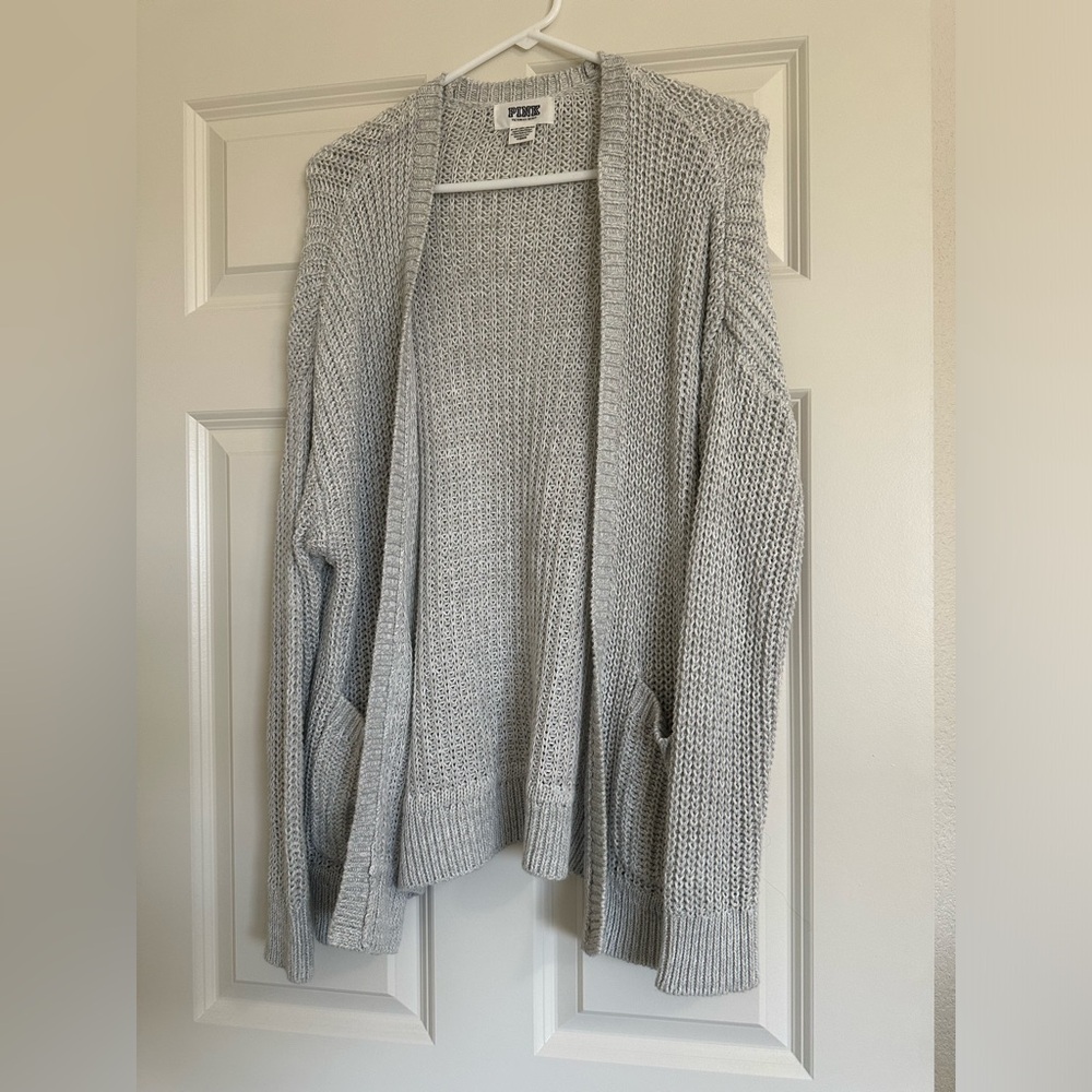 PINK crochet cardigan